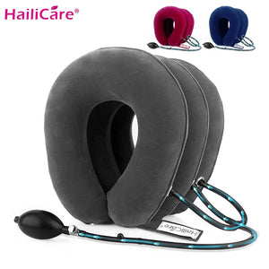 US Stock3 Layer Inflatable Air Cervical Neck Traction Device Soft Neck Collar for Pain Relief Neck Stretcher Pain Releave